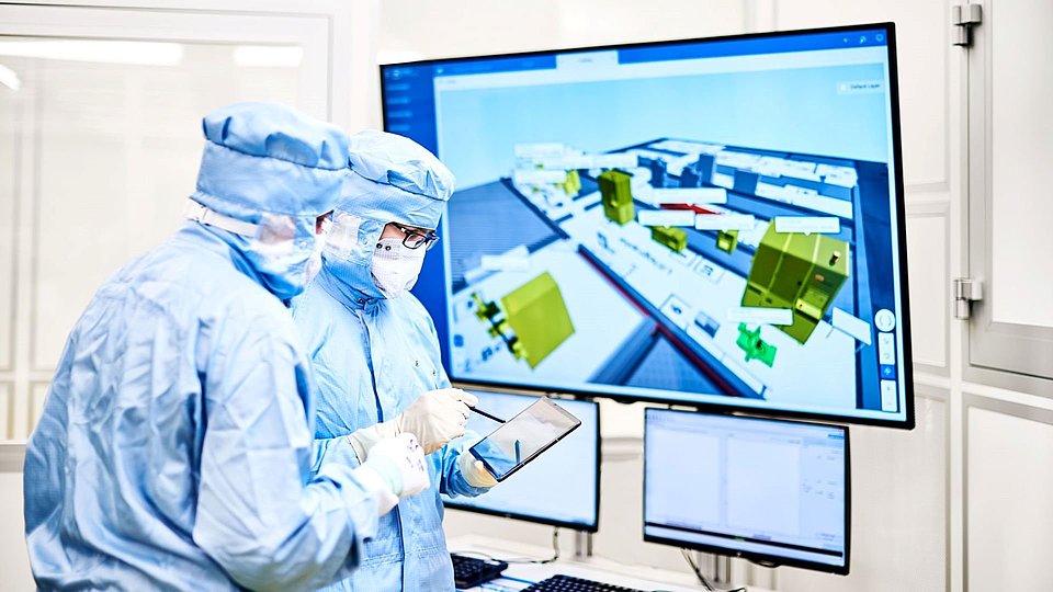 Manufacturing Execution software system at FBH, which digitizes the processes in the cleanroom 