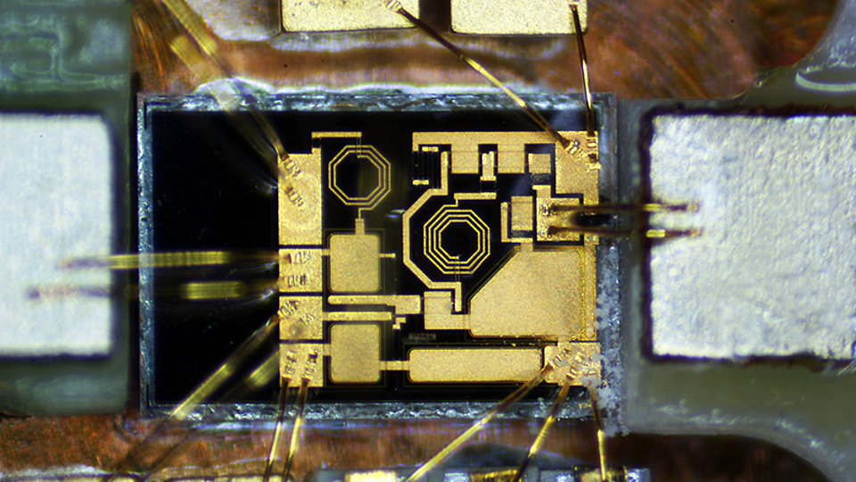 Fabricated GaN PSA MMIC