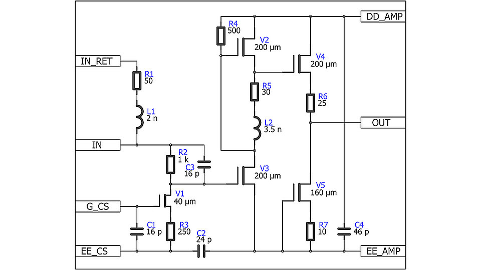 Schematic of PA MMIC