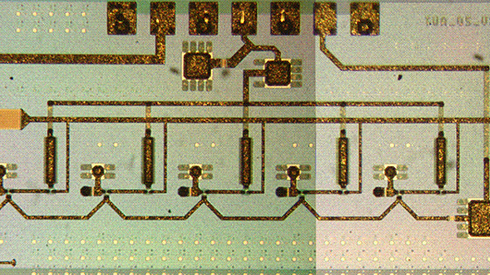 Chip photograph of the amplifier