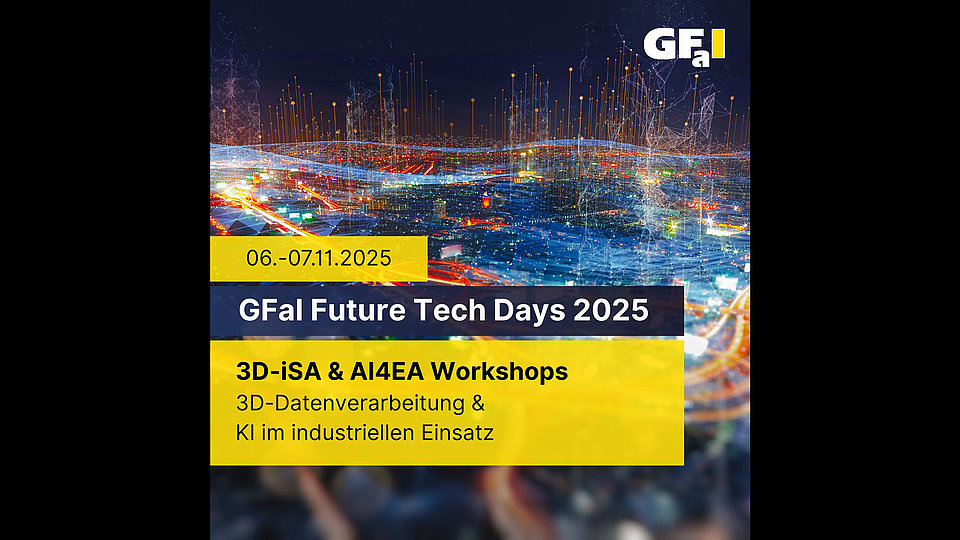 Banner der GFaI Future Tech Days 2025, die vom 06. bis 07. November stattfinden.