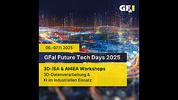 Banner der GFaI Future Tech Days 2025, die vom 06. bis 07. November stattfinden.
