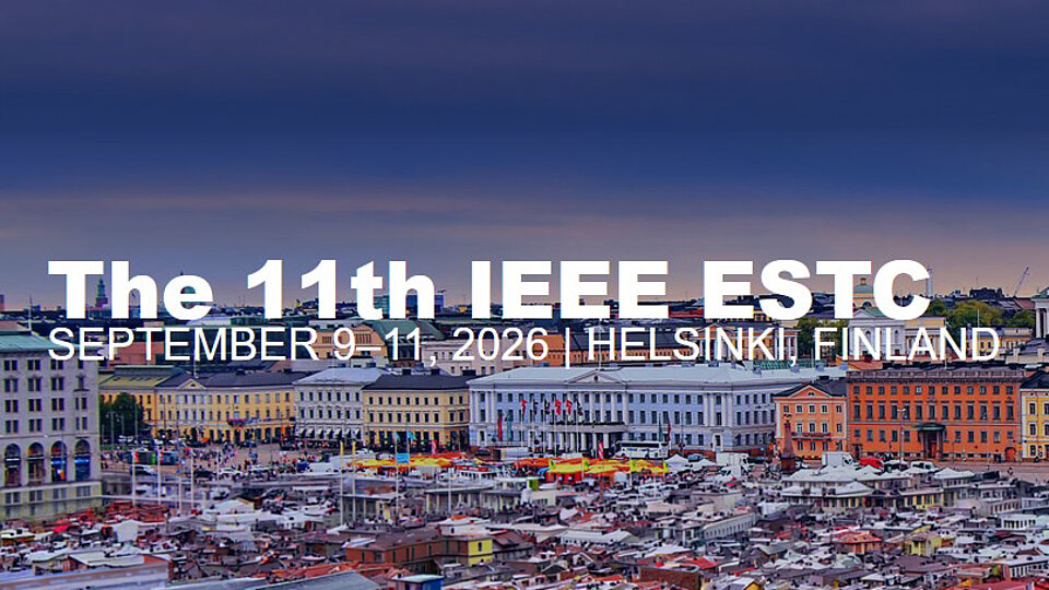 Banner für die 11. IEEE ESTC, September 9-11, 2026 mit einer Stadtansicht von Helsinki, Finnland. 