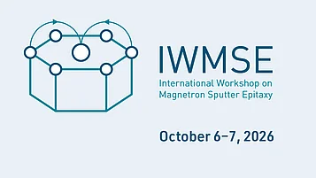 Logo des Internationalen Workshops über Magnetron-Sputter-Epitaxie (IWMS) mit Veranstaltungsterminen: 6.-7. Oktober 2026.