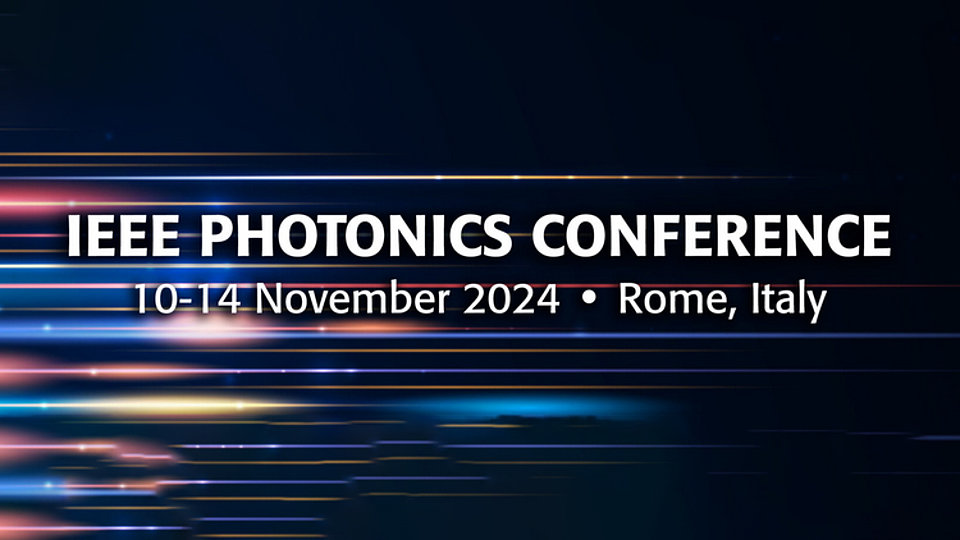 Logo der IEEE Photonics Conference vom 10. bis 14. November 2024 in Rom, Italien.