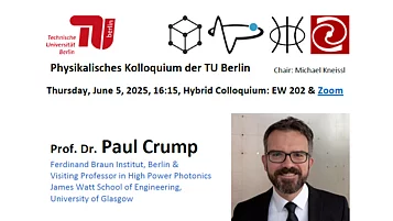 Ein Ankündigungsplakat für das Physikalische Kolloquium der Technischen Universität Berlin