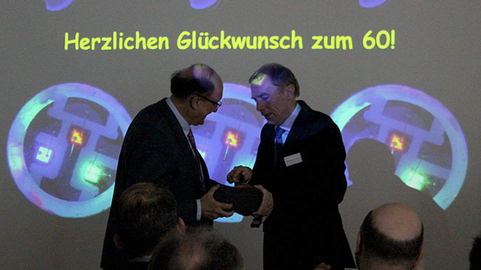 Festkolloquium am FBH: Günther Tränkle und Karl-Joachim Ebeling.