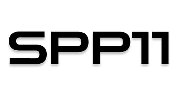 Logo der SPP11 in fetten, schwarzen Lettern.
