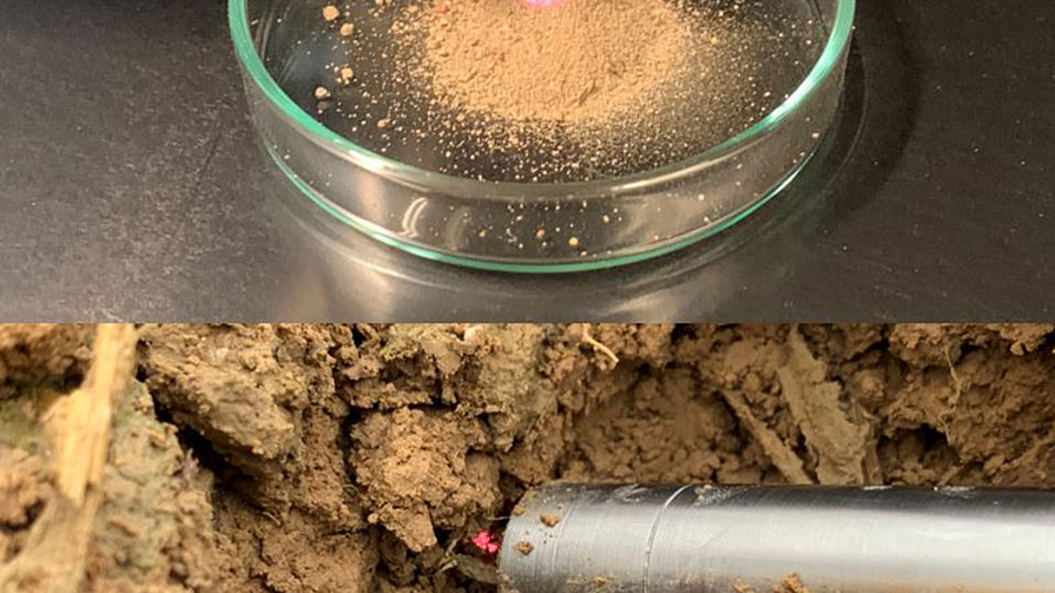 From lab to field – a customized Raman probe tip for laboratory investigations 