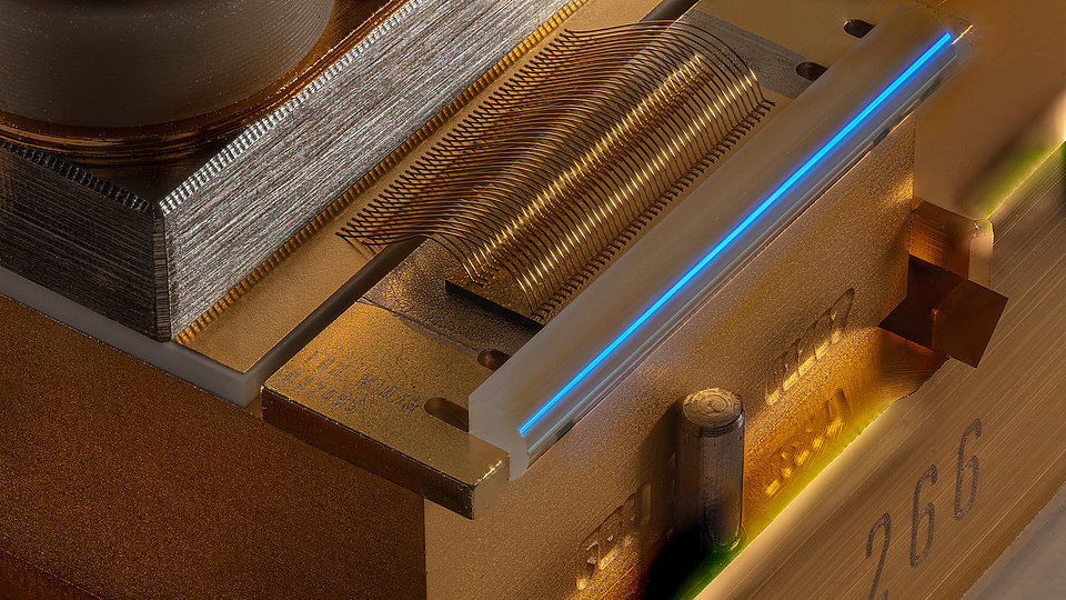 Laser diode bench for the Merlin satellite before assembly into the pump module