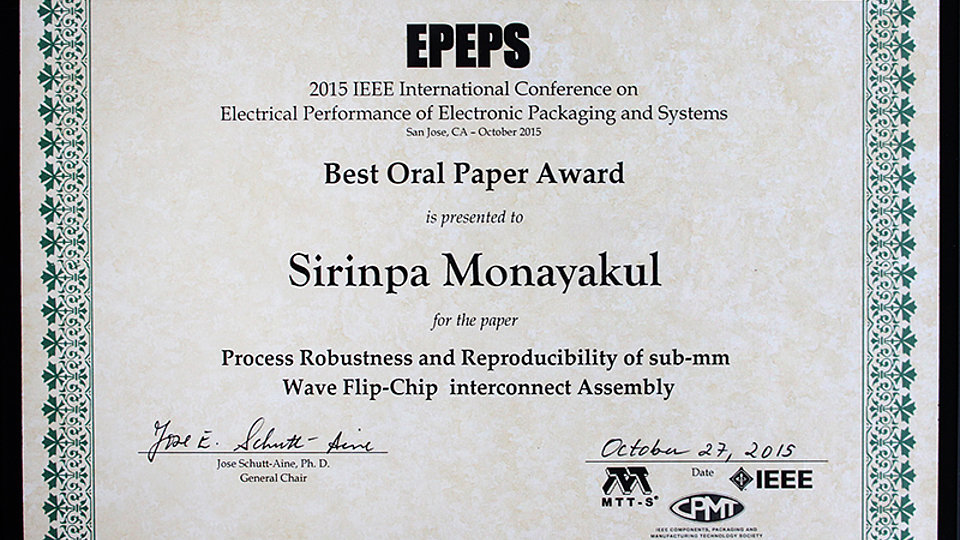 FBH receives Best Paper Award