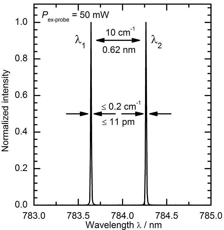 Handheld Raman probe with implemented dual-wavelength diode laser at ...