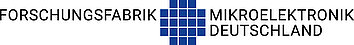 Logo der "FORSCHUNGSFABRIK MIKROELEKTRONIK DEUTSCHLAND" in klarer, schwarzer Schrift auf einem weißen Hintergrund.