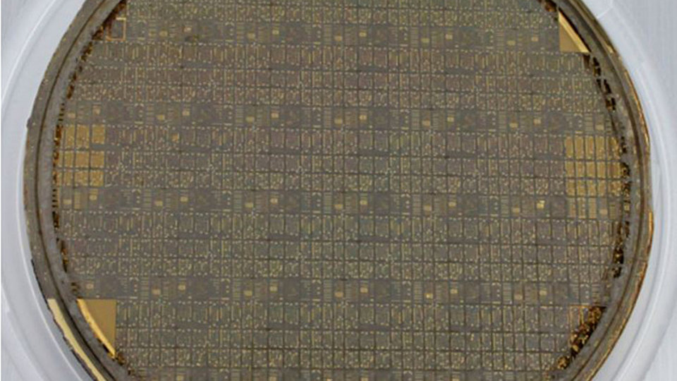 Fully processed InP MMIC wafer