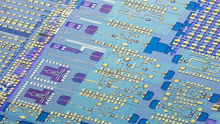 Illustrative image showing a structure on a wafer