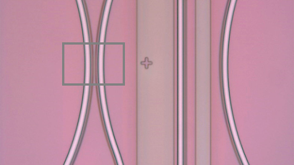 Section of a finished resonator system
