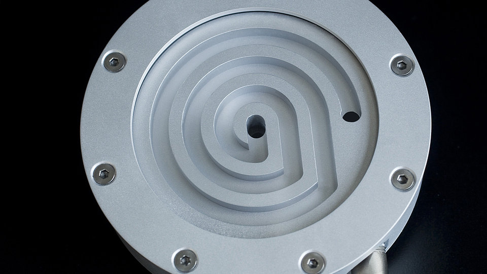 Durchflusszelle eines UVC-LED-Desinfektionsmoduls für Durchflusszytometer