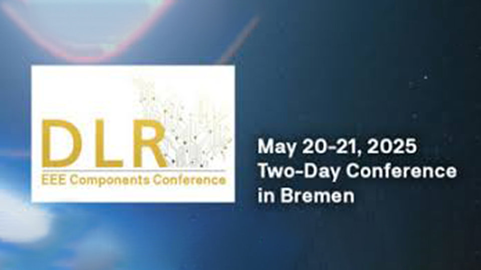 Logo of the DLR EEE Components Conference. The conference will take place in Bremen from May 20 to 21, 2025.