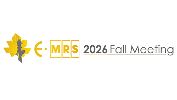 Logo für das E-MRS 2026 Herbsttreffen, bestehend aus einem gelben Blatt und dem Schriftzug "E-MRS 2026 Fall Meeting".