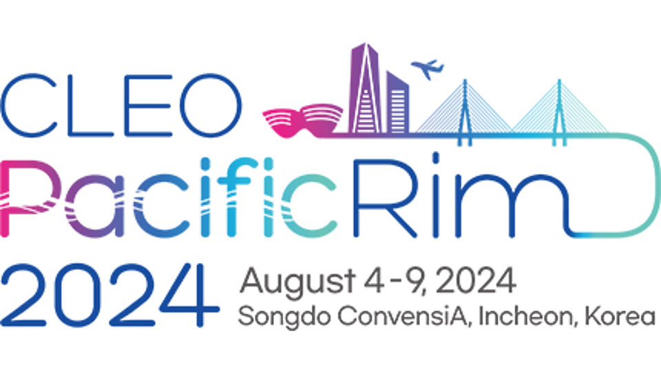 Event logo for CLEO Pacific Rim 2024, taking place from August 4 to 9, at Songdo ConvensiA, Incheon, Korea. 