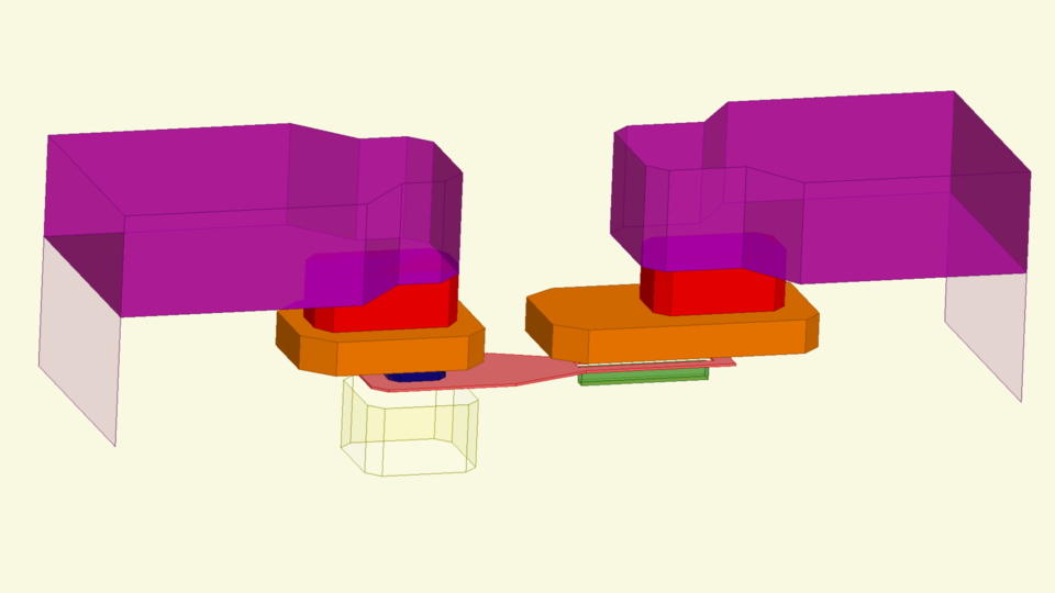 EM-Simulations-Setup zur Bestimmung von parasitären Effekten 