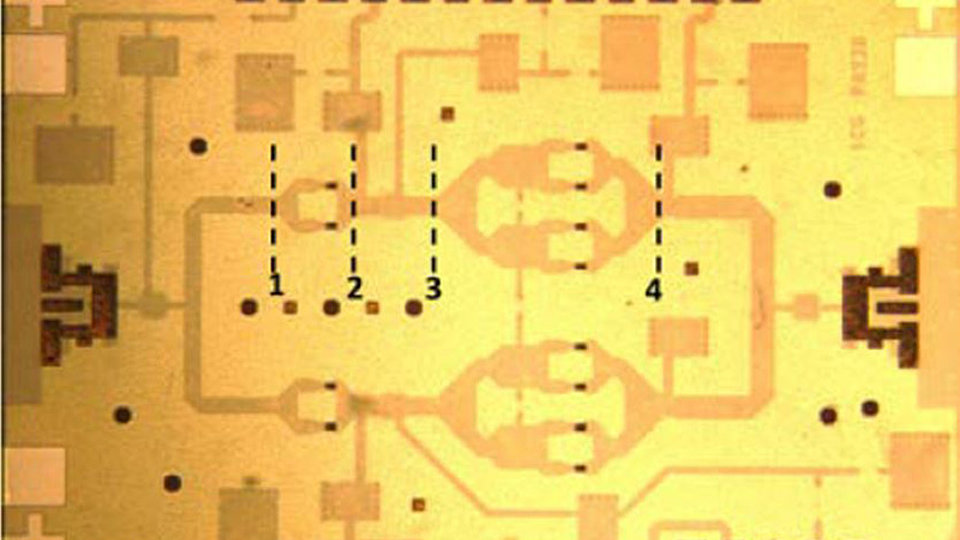 Chip photograph of power amplifier