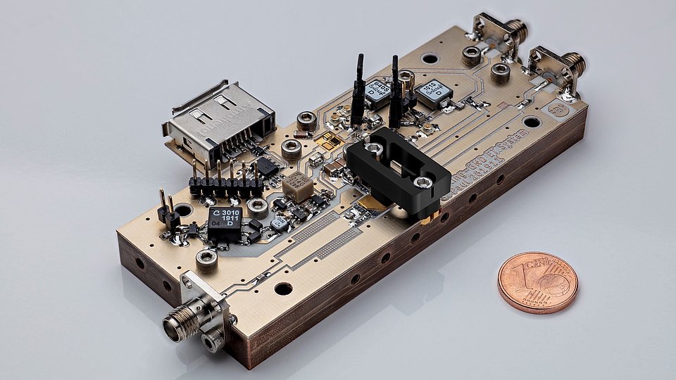 Compact wideband envelope tracking system for L-band space applications.