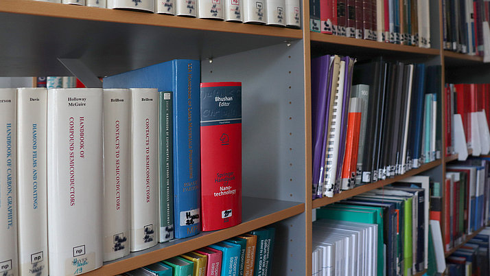 bookshelf with some books