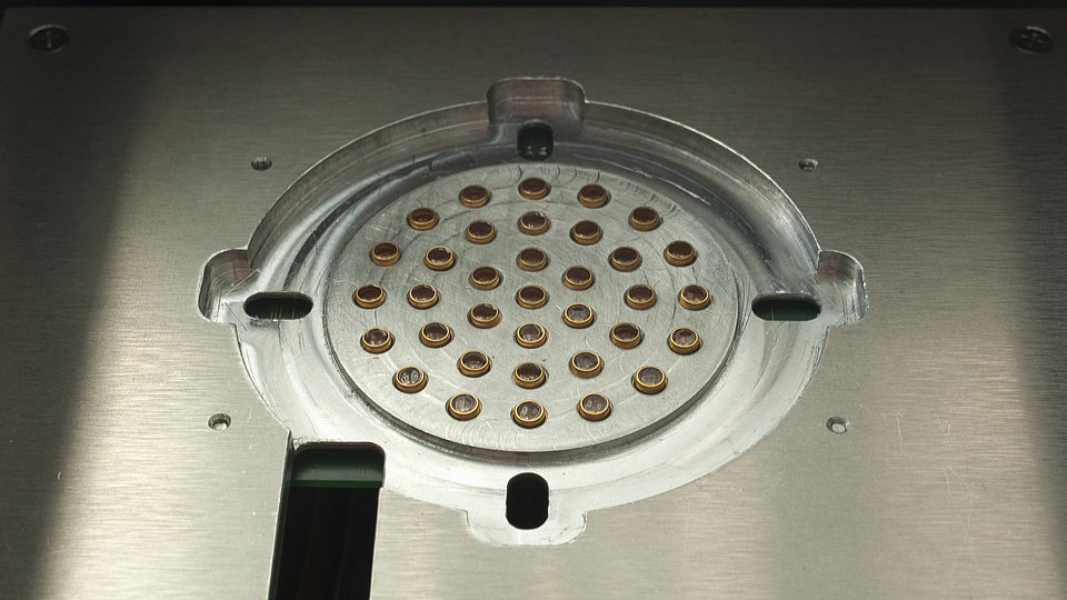 UVC LED disinfection module for the disinfection of cell carrier liquid in a flow cytometer