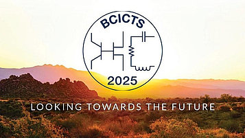 Logo der Veranstaltung BCICTS 2025 vor einem Sonnenuntergang über einer Landschaft. Darunter steht der Text "LOOKING TOWARDS THE FUTURE".