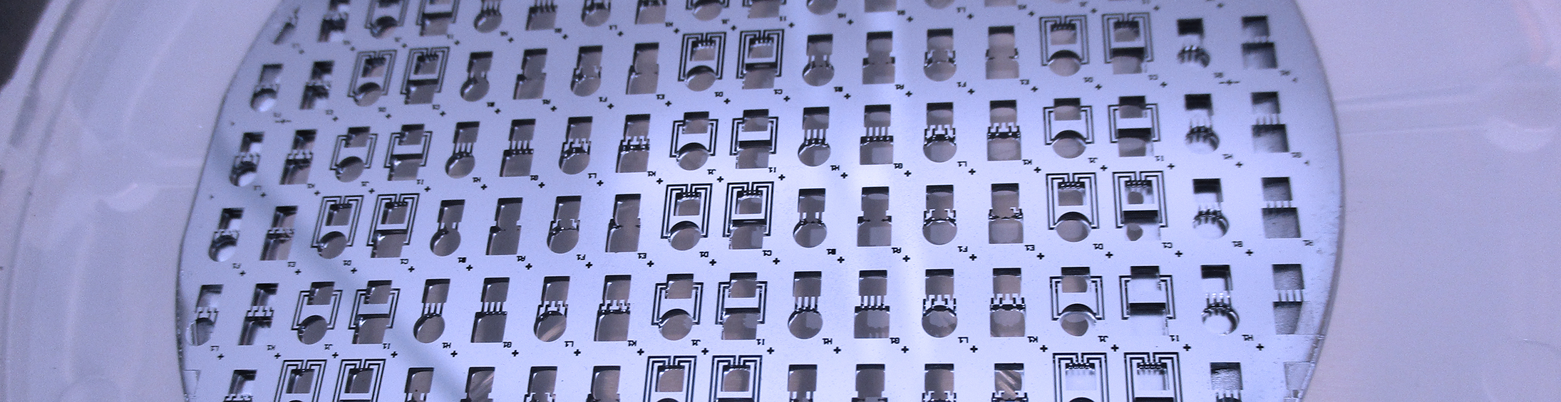 completely opened 1 mm thick silicon wafer. 